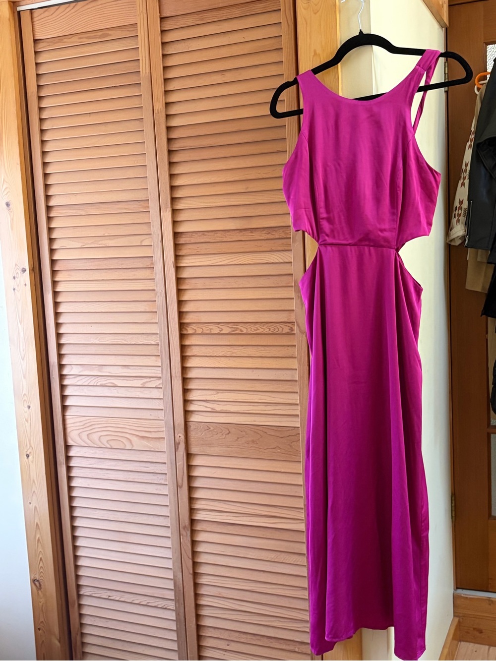 Anthropologie Fuchsia Cutout Maxi Dress